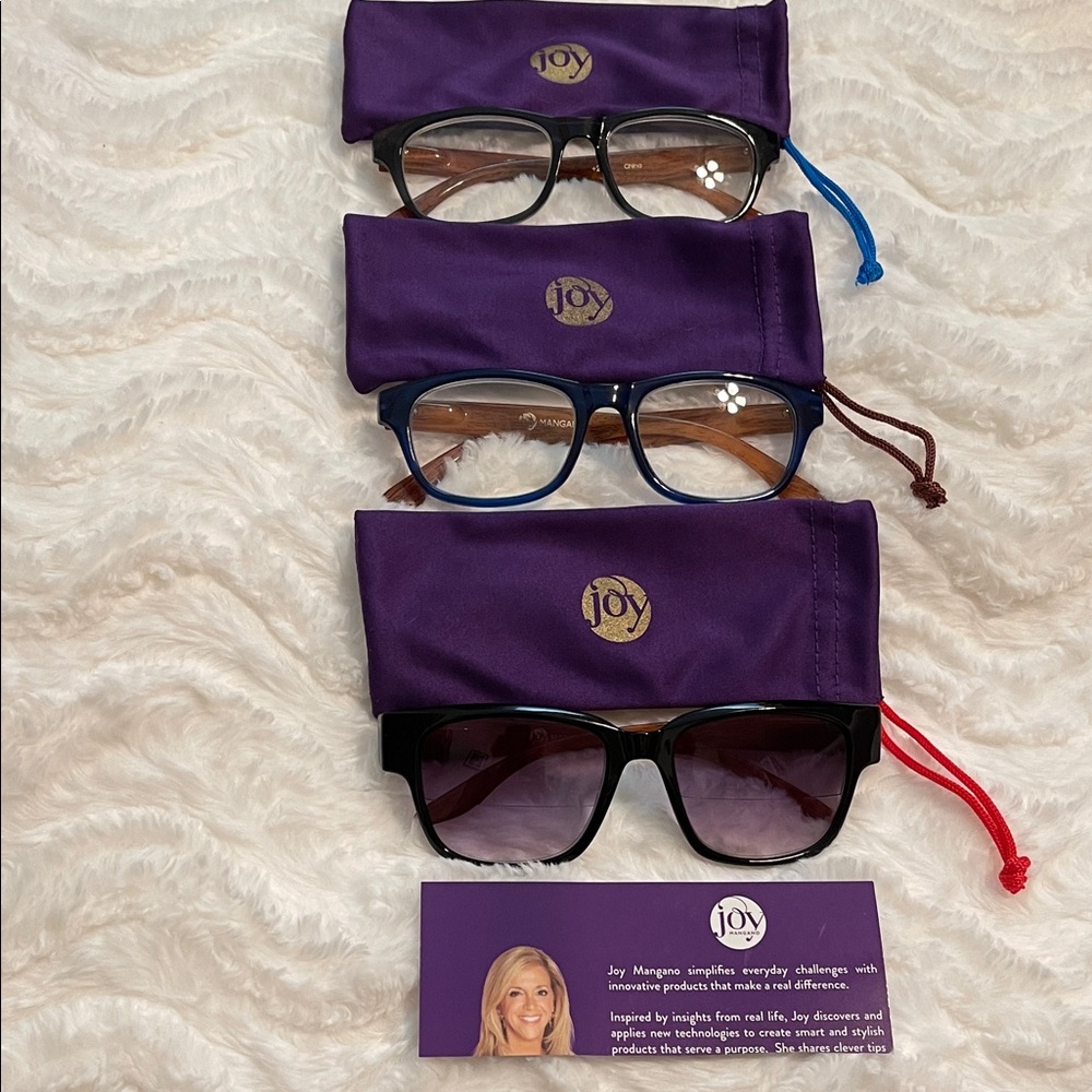 Joy Mangano +2.00 Blue, Brown Readers & Black Sunglasses - Picture 15 of 15